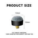 12/13mm Soft Tip & Nylon Ferrules Set, Pool Cue Tips with Nylon Ferrules Replacement