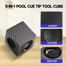 5-in-1 Pool Cue Tip Tool Cube, Billiard Cue Tip Repair Tool