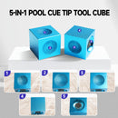5-in-1 Pool Cue Tip Tool Cube, Billiard Cue Tip Repair Tool