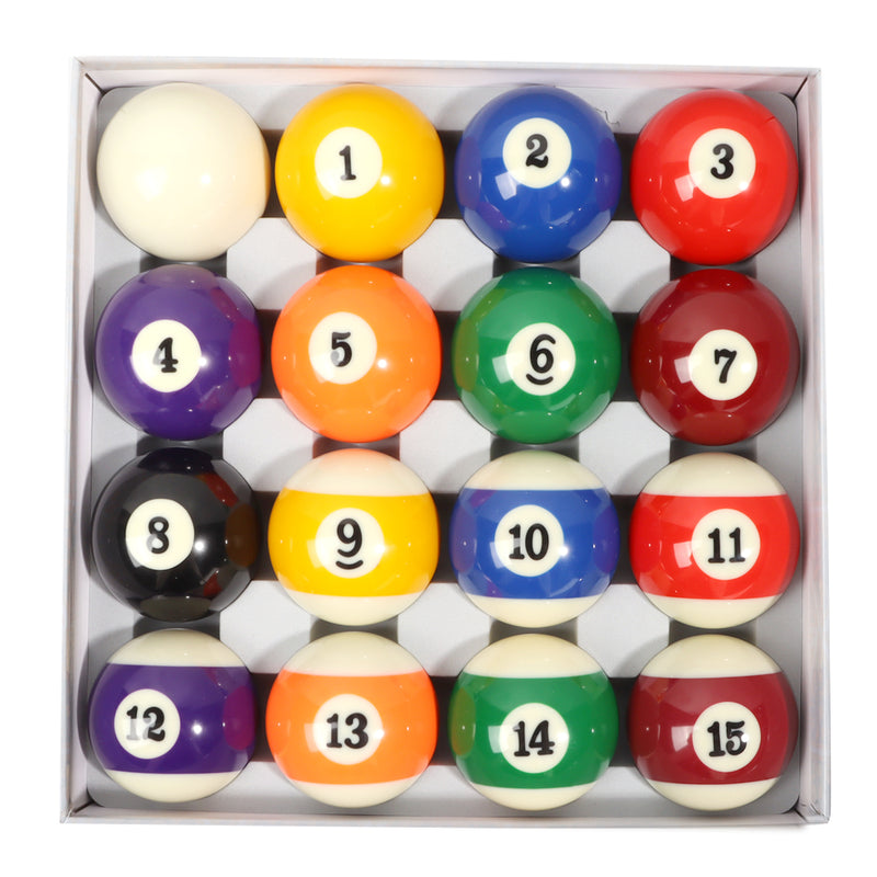 2 1/4" Professional Regulation Size Billiard Table Pool Balls Set for Pool Table with Carrying Tray  - Standard Style