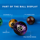 2 1/4" Professional Billiard Table Pool Ball Set - Black Marbelite Swirl Style