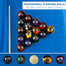 2 1/4" Professional Billiard Table Pool Ball Set - Black Marbelite Swirl Style