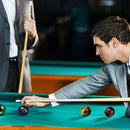 2 1/4" Professional Billiard Table Pool Ball Set - Black Marbelite Swirl Style