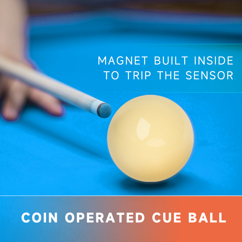 2 1/4" Coin-Op Magnetic Billiard Table Pool Cue Ball (16 Packs)