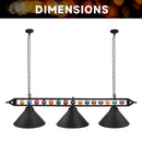 59" Heavy Duty Metal Hanging Billiard Pool Table Lights - Three-Wins Imports, LLC