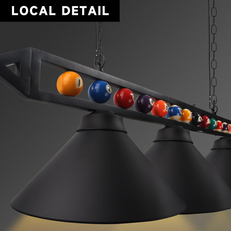 59" Heavy Duty Metal Hanging Billiard Pool Table Lights