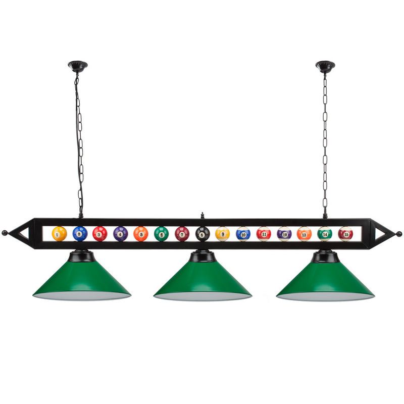 59" Heavy Duty Metal Hanging Billiard Pool Table Lights with Adjustable Metal Chain for 7ft/8ft Pool Tables - 4 Colors