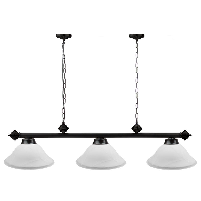 56" Heavy Duty Metal Hanging Billiard Pool Table Lights with 3 14" Lamp Shades for 7ft/8ft Pool Tables,Billiards Room,Bar (5 Colors)