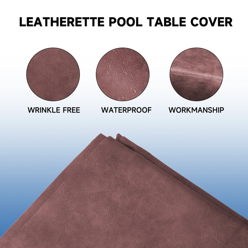 7'/8'/9' Black Heavy Duty Leatherette Billiard Pool Table Cover Tearproof Waterproof Cover for Pool Table,Tennis Table (4 Colors Available)