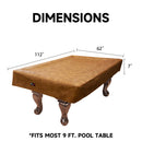 9'  Heavy Duty Leatherette Pool Table Cover (4 Colors)