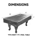 7' Heavy Duty Leatherette Pool Table Cover for Pool Table (4 Colors)