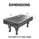 9'  Heavy Duty Leatherette Pool Table Cover (4 Colors)