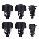 Set of 6 Heavy Duty Leather Billiard Pool Table Pockets for Pool Table - Black