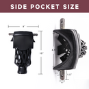 Set of 6 Heavy Duty Leather Billiard Pool Table Pockets for Pool Table - Black