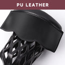 Set of 6 Heavy Duty Leather Billiard Pool Table Pockets for Pool Table - Black