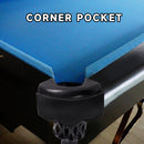 Set of 6 Heavy Duty Leather Billiard Pool Table Pockets for Pool Table - Black
