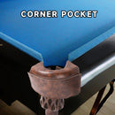 Set of 6 Heavy Duty Leather Billiard Pool Table Pockets for Pool Table - Walnut