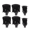 Set of 6 Heavy Duty Leather Billiard Pool Table Pockets for Pool Table - Black