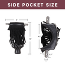 Set of 6 Heavy Duty Leather Billiard Pool Table Pockets for Pool Table - Black