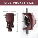 Set of 6 Heavy Duty Leather Billiard Pool Table Pockets for Pool Table - Black Cherry