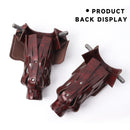 Set of 6 Heavy Duty Leather Billiard Pool Table Pockets for Pool Table - Black Cherry