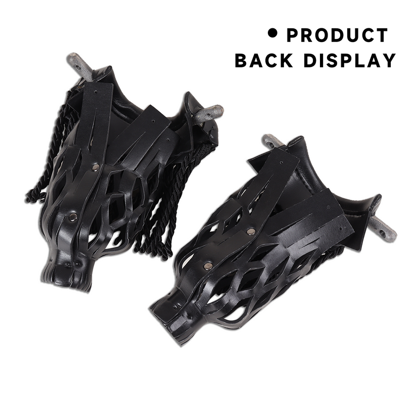 Set of 6 Heavy Duty Leather Billiard Pool Table Pockets for Pool Table - Black