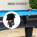 Set of 6 Heavy Duty Leather Billiard Pool Table Pockets for Pool Table - Black