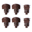 Set of 6 Heavy Duty Leather Billiard Pool Table Pockets for Pool Table - Walnut