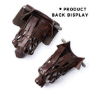 Set of 6 Heavy Duty Leather Billiard Pool Table Pockets for Pool Table - Walnut