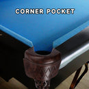Set of 6 Heavy Duty Leather Billiard Pool Table Pockets for Pool Table - Walnut