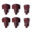 Set of 6 Heavy Duty Leather Billiard Pool Table Pockets for Pool Table - Black Cherry