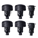 Set of 6 Heavy Duty Leather Billiard Pool Table Pockets for Pool Table - Black