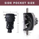 Set of 6 Heavy Duty Leather Billiard Pool Table Pockets for Pool Table - Black