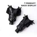 Set of 6 Heavy Duty Leather Billiard Pool Table Pockets for Pool Table - Black