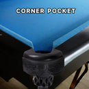 Set of 6 Heavy Duty Leather Billiard Pool Table Pockets for Pool Table - Black