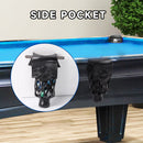 Set of 6 Heavy Duty Leather Billiard Pool Table Pockets for Pool Table - Black
