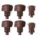 Set of 6 Heavy Duty Leather Billiard Pool Table Pockets for Pool Table - Walnut