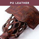 Set of 6 Heavy Duty Leather Billiard Pool Table Pockets for Pool Table - Walnut