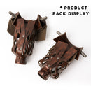 Set of 6 Heavy Duty Leather Billiard Pool Table Pockets for Pool Table - Walnut