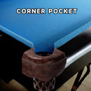 Set of 6 Heavy Duty Leather Billiard Pool Table Pockets for Pool Table - Walnut