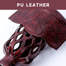 Set of 6 Heavy Duty Leather Billiard Pool Table Pockets for Pool Table - Black Cherry