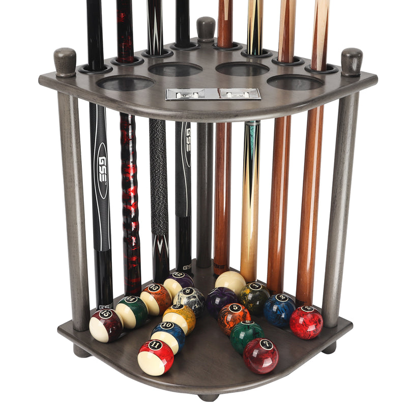 8 Corner-Style Floor Stand Pool Cue Racks with Score Counter (5 Colors)