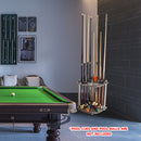 8 Corner-Style Floor Stand Pool Cue Racks with Score Counter (5 Colors)