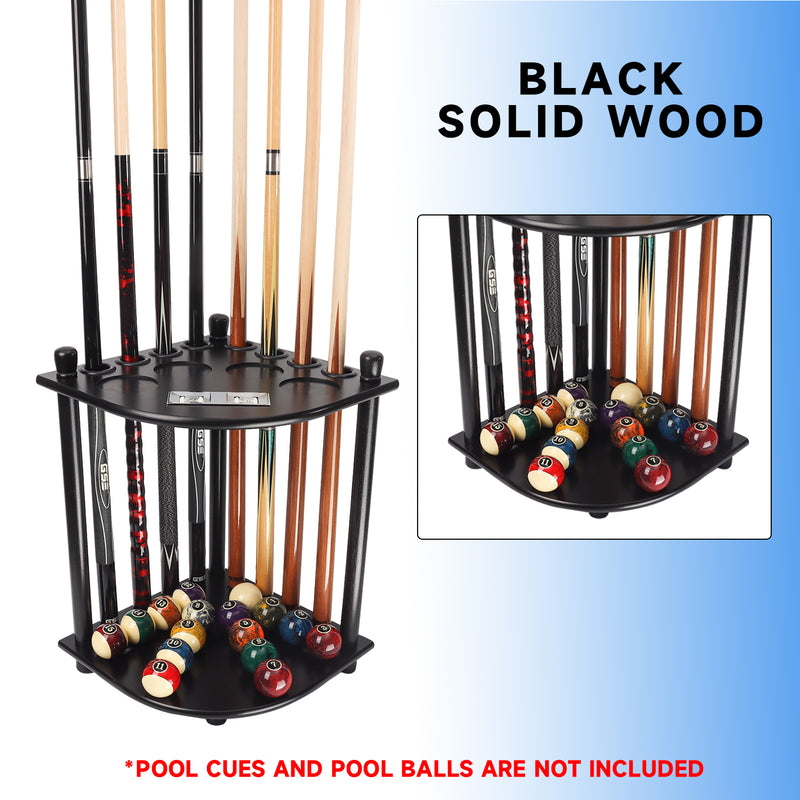 8 Corner-Style Floor Stand Pool Cue Racks with Score Counter (5 Colors)