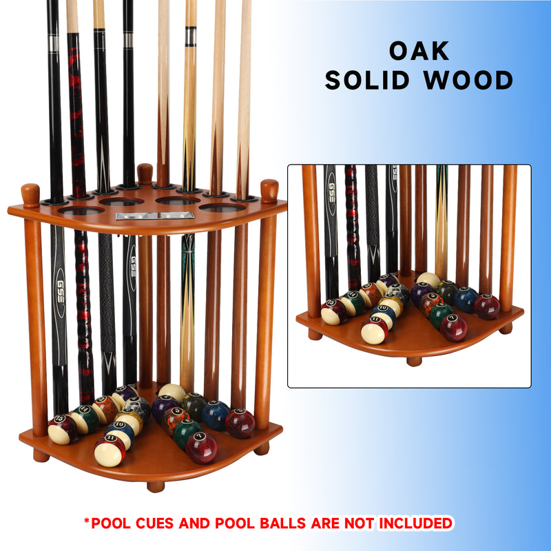 8 Corner-Style Floor Stand Pool Cue Racks with Score Counter (5 Colors)