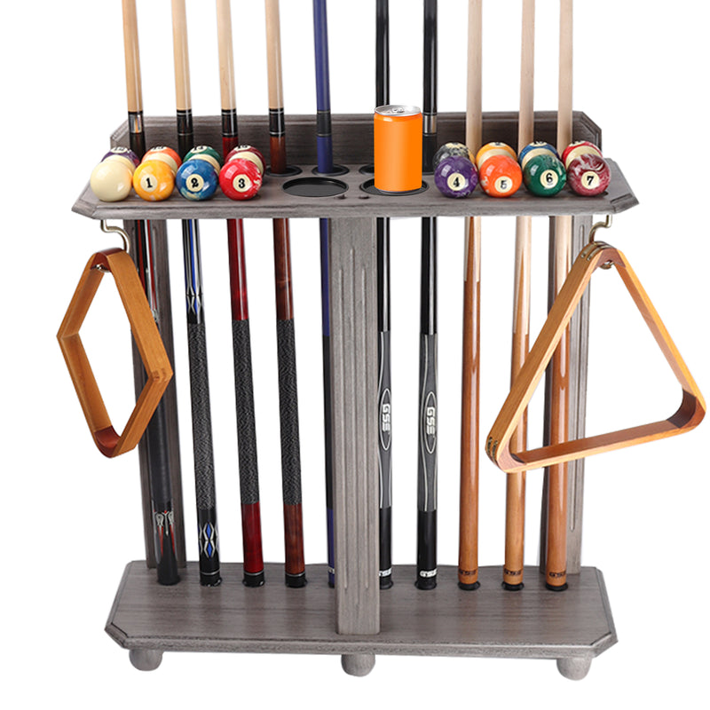 10 Floor Stand Pool Cue Racks, Holds Ball Racks and Pool Ball (5 Colors)