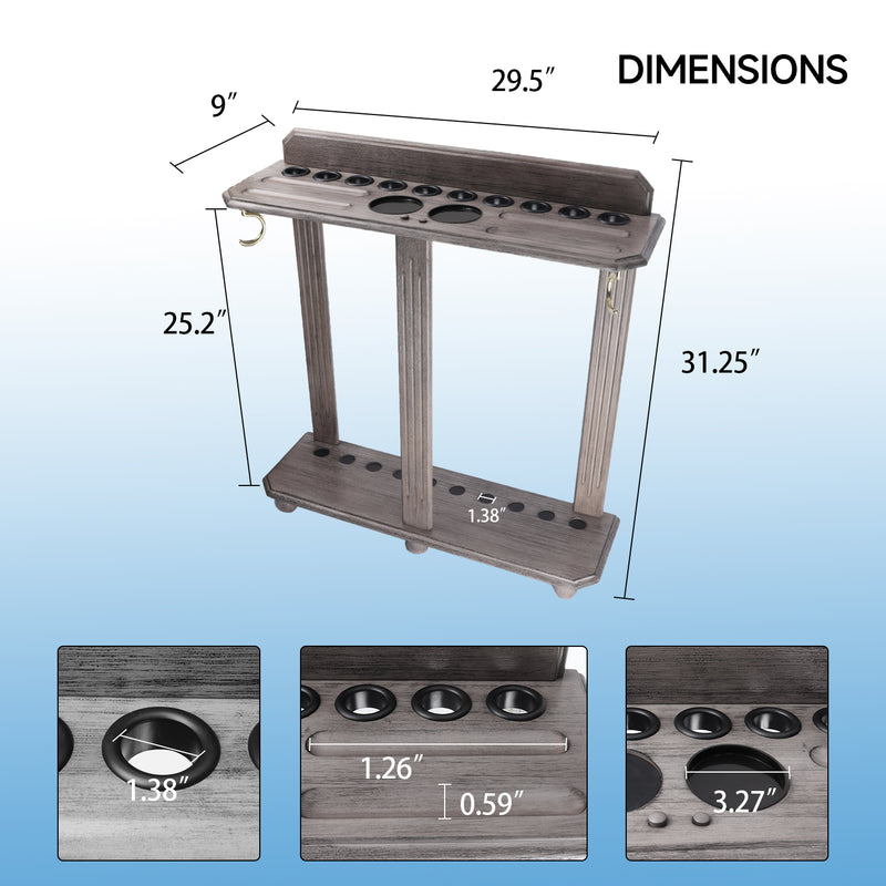 10 Floor Stand Pool Cue Racks, Holds Ball Racks and Pool Ball (5 Colors)