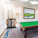 10 Floor Stand Pool Cue Racks, Holds Ball Racks and Pool Ball (5 Colors)