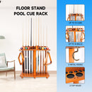 10 Floor Stand Pool Cue Racks, Holds Ball Racks and Pool Ball (5 Colors)