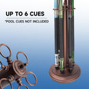 24" Metal 6 Floor Stand Billiard Pool Cue Stick Rack Only (4 Colors)